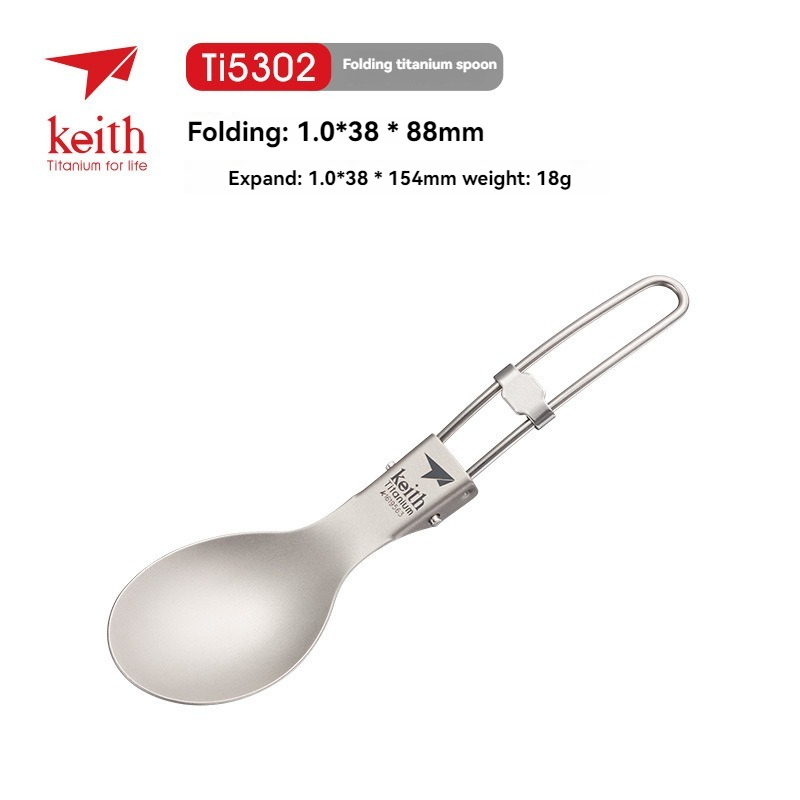 Edc Everyday Carry Knives - Keith Titanium Tableware Spoon Portable Healthy