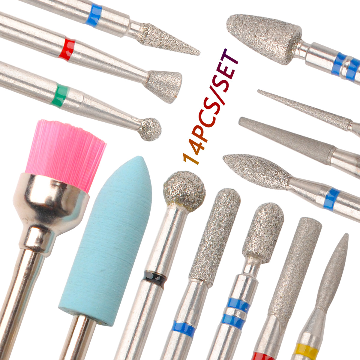 14pcs/set Nail Drill Machine B - Nail File Titanium avis et prix
