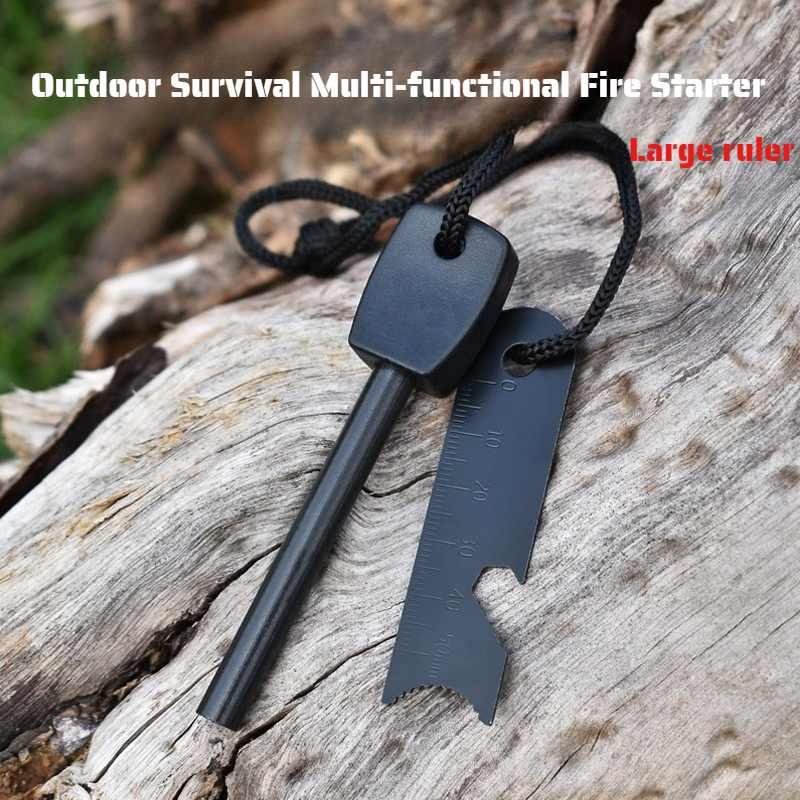 Multi-Function Wooden Handle M - Ferro Rod Striker avis et prix