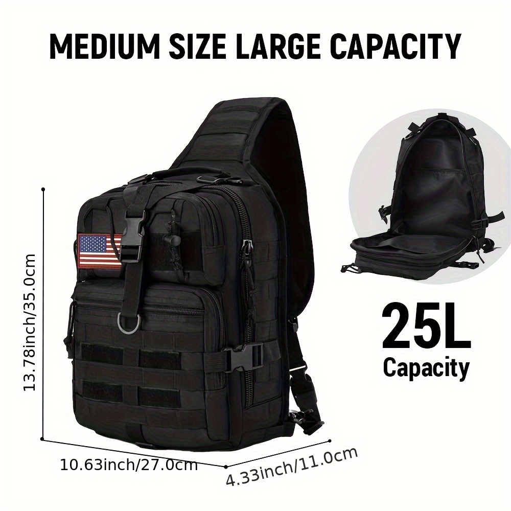 1pc 6.6gal Tactical Sling Back - Edc Everyday Carry Gear avis et prix
