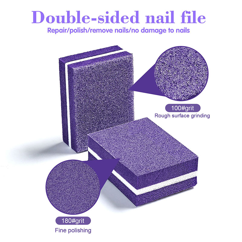 10/50pcs Mini Nails Art Buffer - Nail File Titanium avis et prix