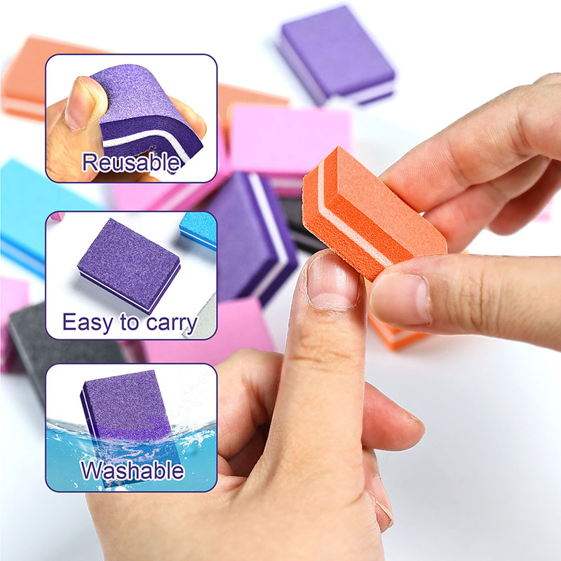 10/50pcs Mini Nails Art Buffer - Nail File Titanium avis et prix
