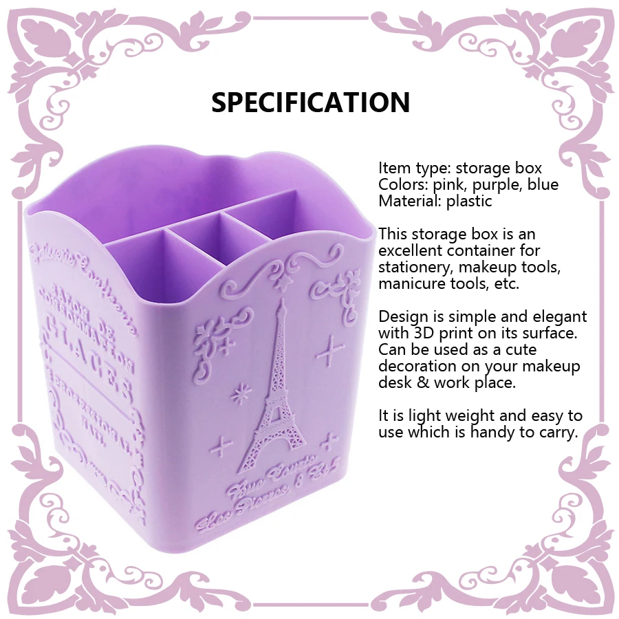 4-Compartment Nail Art Brush H - Nail File Titanium avis et prix