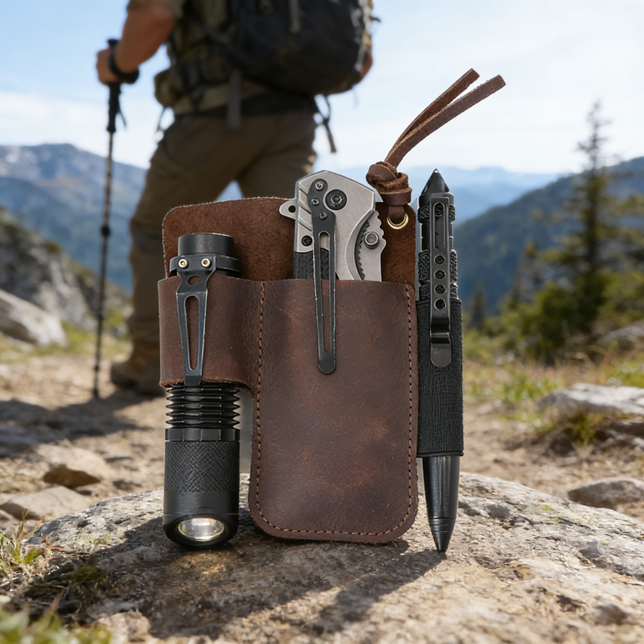 EDC Leather Flashlight Tool Ho - Edc Everyday Carry avis et prix