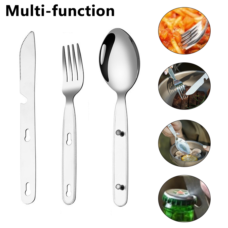 3pcs/set Folding Spoon Fork Kn - Edc Everyday Carry Knives avis et prix
