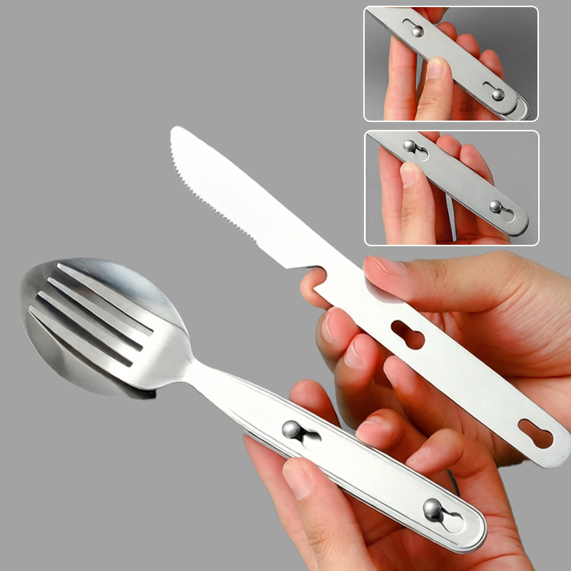 3pcs/set Folding Spoon Fork Kn - Edc Everyday Carry Knives avis et prix