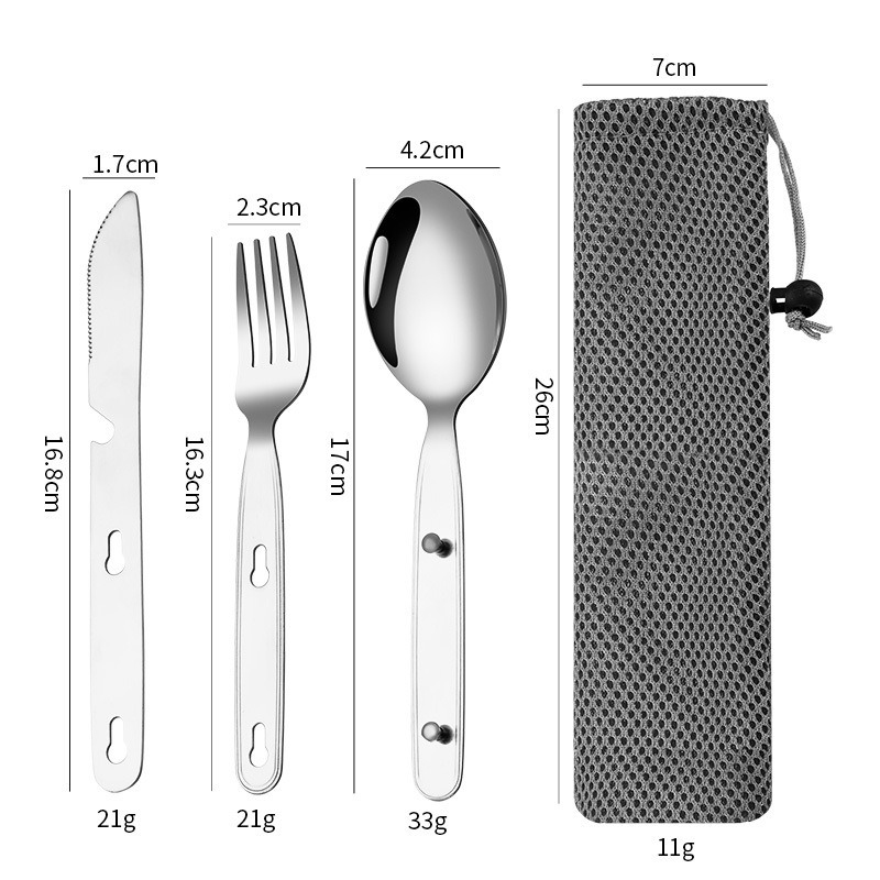 3pcs/set Folding Spoon Fork Kn - Edc Everyday Carry Knives avis et prix