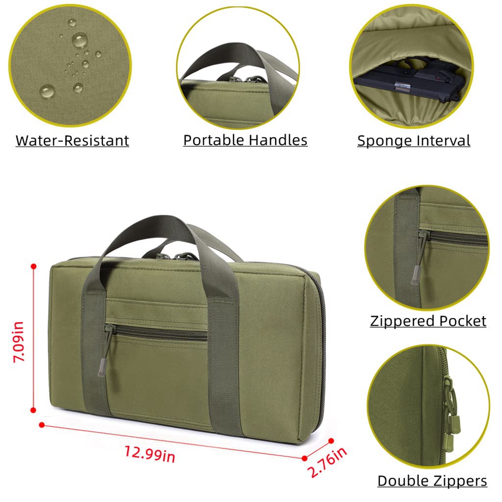 Tactical Pistol Range Bag Gun  - Edc Pistol Carry Bag avis et prix