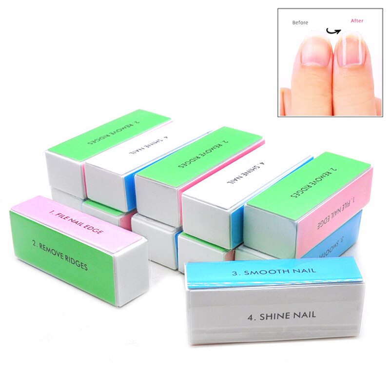 5pcs  Colorful Buffing Block 4 - Nail File Titanium avis et prix