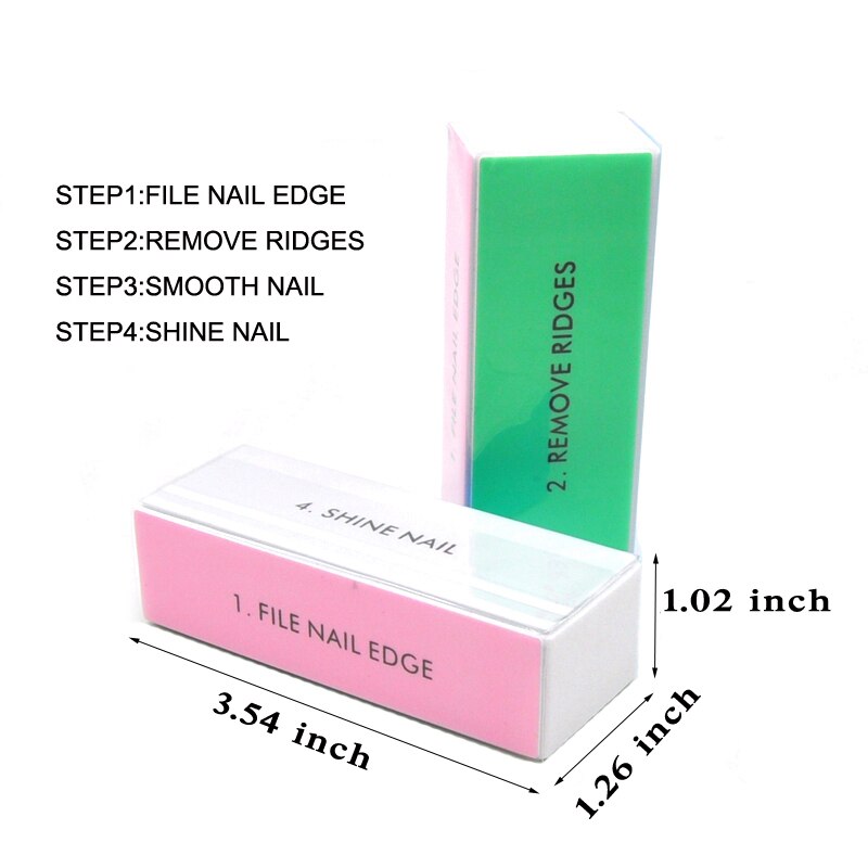 5pcs  Colorful Buffing Block 4 - Nail File Titanium avis et prix