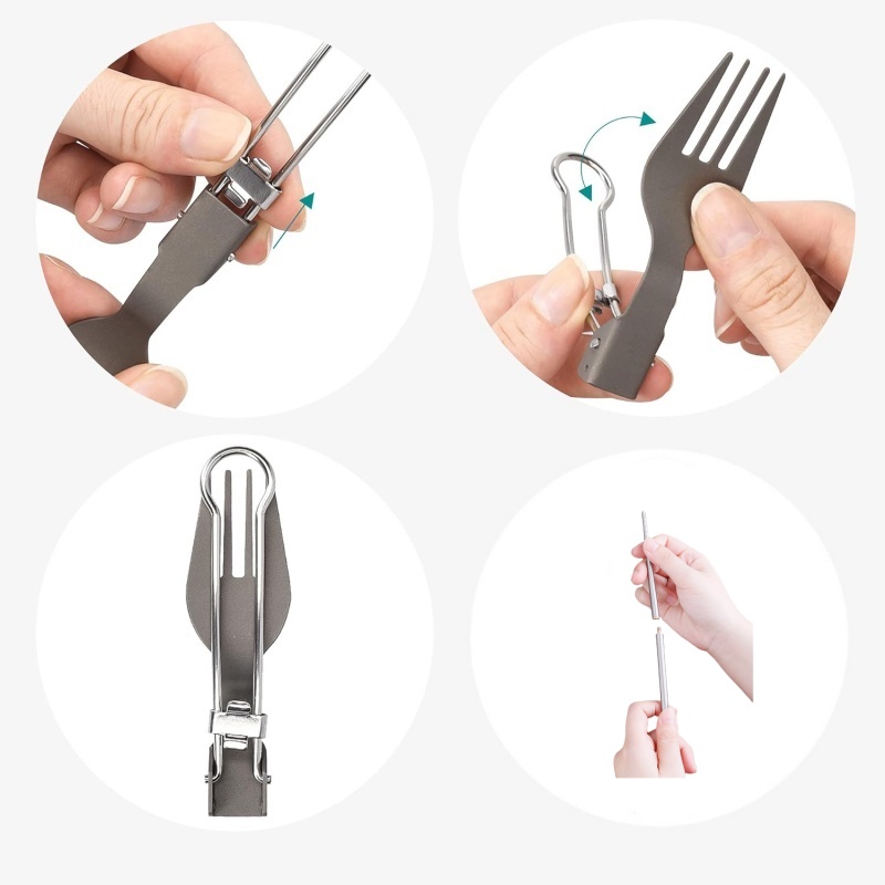 Titanium Foldable Utensil Set  - Edc Everyday Carry Knives avis et prix