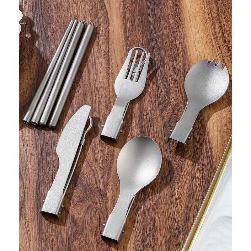 Titanium Foldable Utensil Set  - Edc Everyday Carry Knives avis et prix