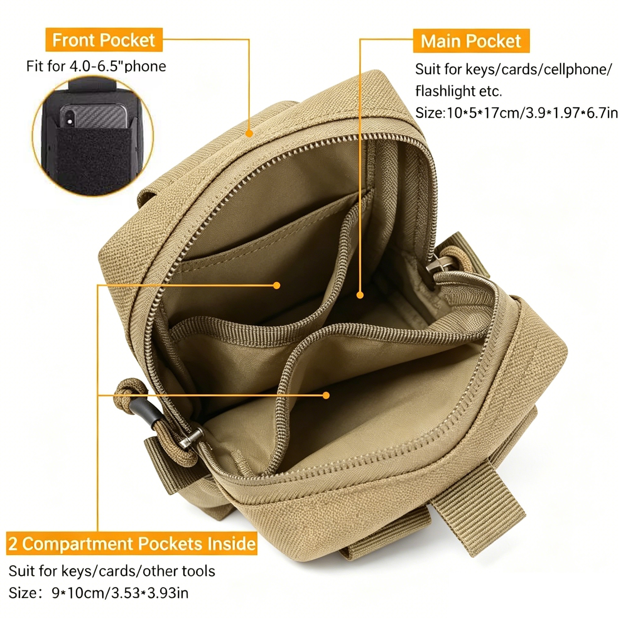 Multipurpose Tactical MOLLE ED - Appendix Carry Edc avis et prix