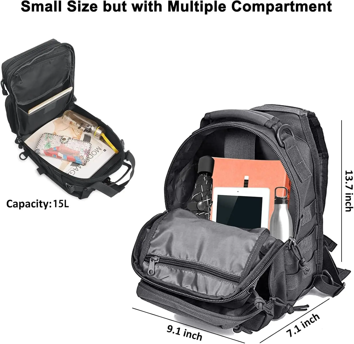 Tactical Sling Backpack Should - Edc Pistol Carry Bag avis et prix